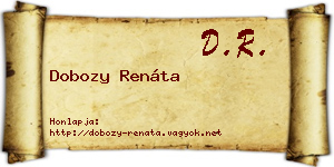 Dobozy Renáta névjegykártya
