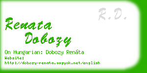 renata dobozy business card
