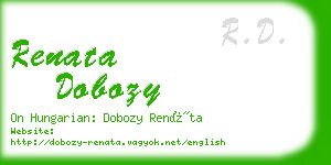 renata dobozy business card